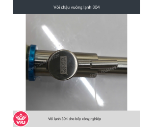 Cận cảnh tay nắm điều khiển vòi nước inox 304